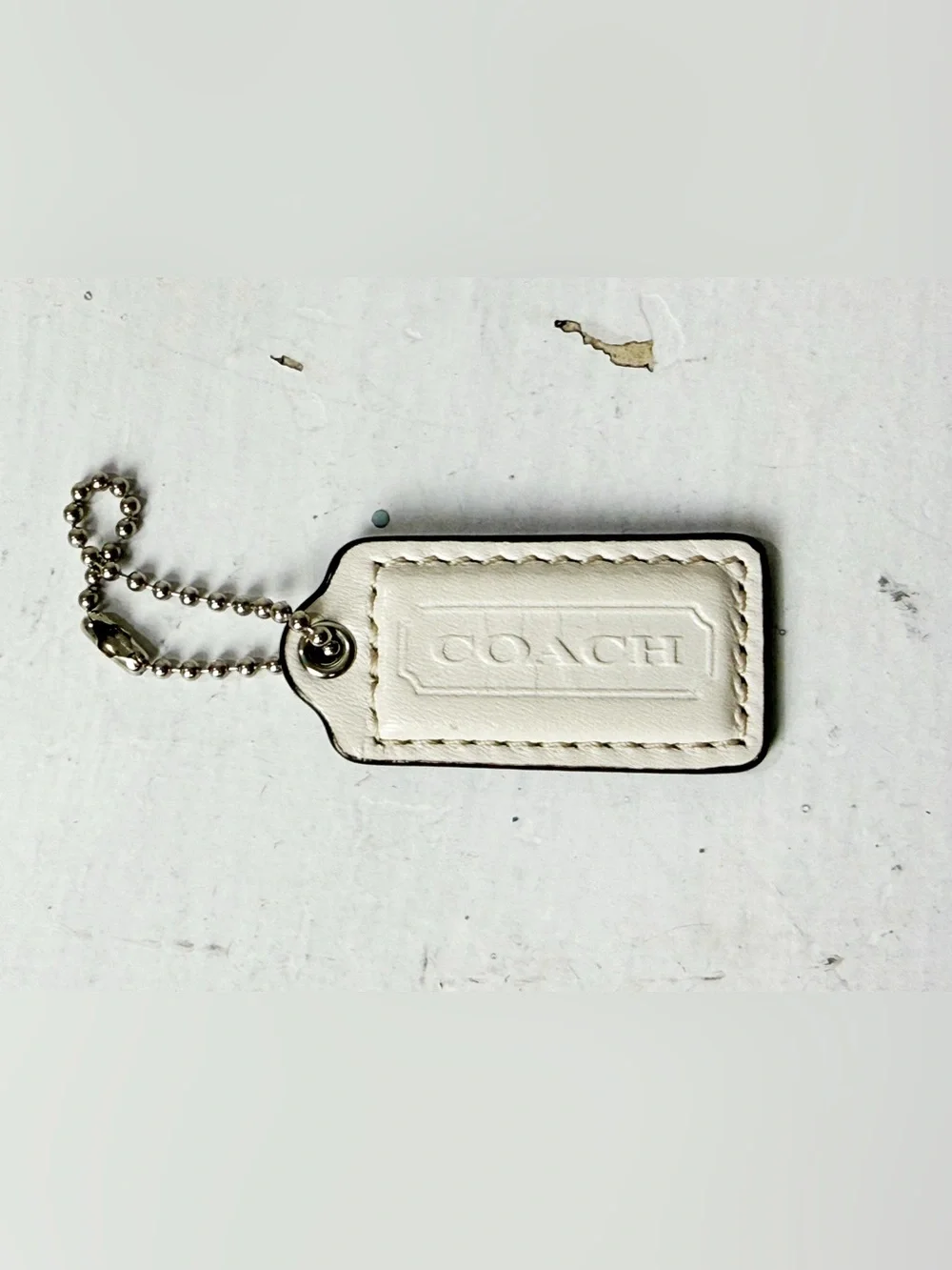 Vintage Coach Y2K Handtags British Tan White Chalk Silver Hardware Leather